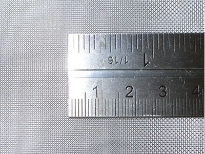 Wire Cloth: 16 Wire Gauge, 0.063 Wire Dia, Stainless Steel